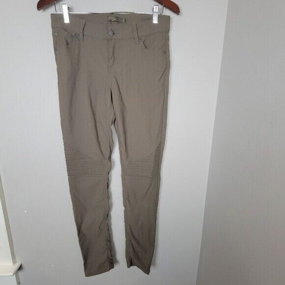 PrAna Brenna Moto Pants Olive Green 8 - Picture 1 of 4